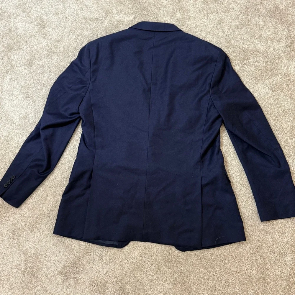 Saks Fifth Avenue Ermenegildo Zegna Heritage Navy Blazer Sport Coat Italy 44‎
